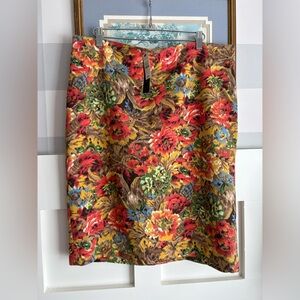 Talbots Multicolor Floral Pencil Skirt - Red, Yellow, Green Size 14